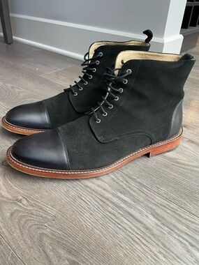 Taft Troy Boot In Black Size EU 46, US 13 Men’s Lace Up Dress Boot Pre-Owned